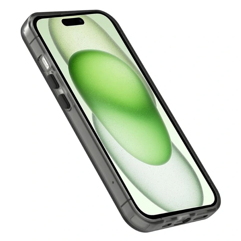 Kryt na iPhone 15 gumový Candy (podpora MagSafe) černý