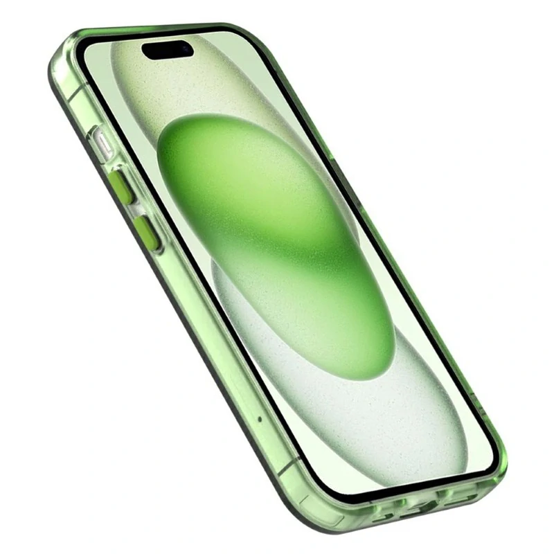 Kryt na iPhone 15 gumový Candy (podpora MagSafe) zelený
