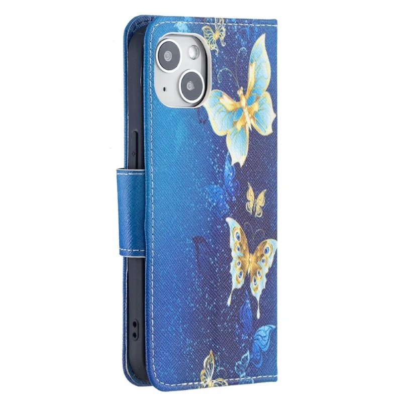 Pouzdro pro iPhone 15 Motýl modré