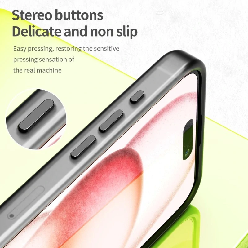 Kryt na iPhone 15 Pro gumový Candy (podpora MagSafe) černý
