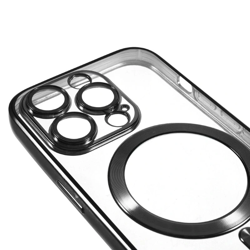 Kryt na iPhone 15 Pro gumový s podporou MagSafe černý