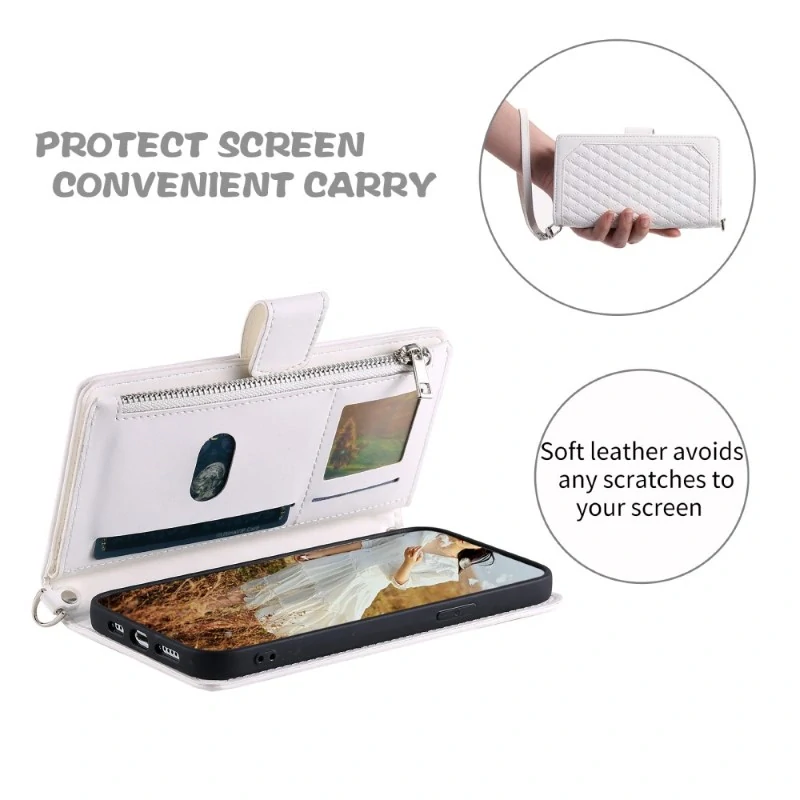 Pouzdro pro iPhone 15 Pro Luxury Double Layer bílé