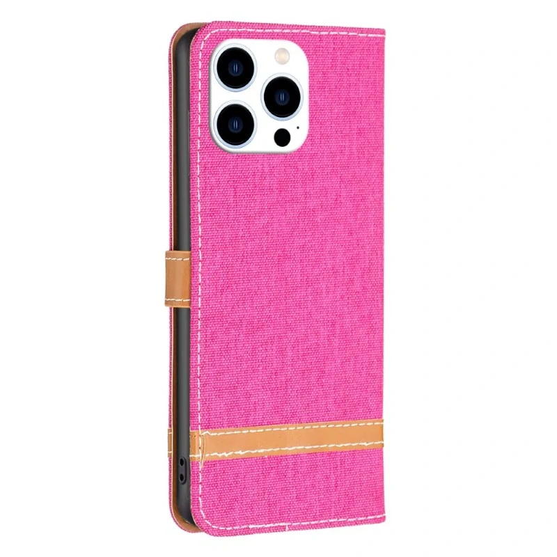 Pouzdro pro iPhone 15 Pro Jeans růžové