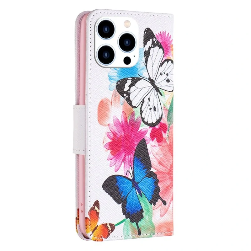 Pouzdro pro iPhone 15 Pro Motýli bíle