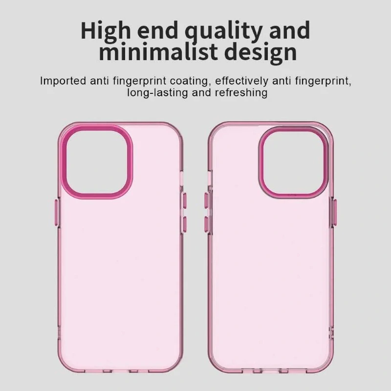 Kryt na iPhone 15 Pro gumový Matte růžový