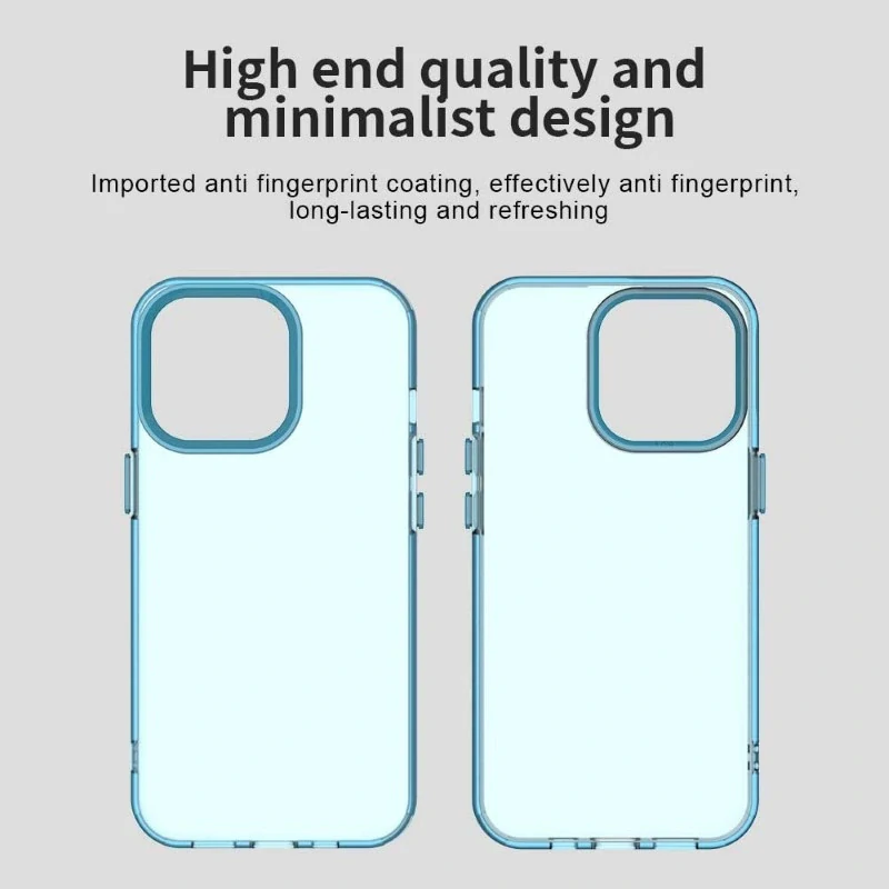 Kryt na iPhone 15 Pro gumový Matte modrý