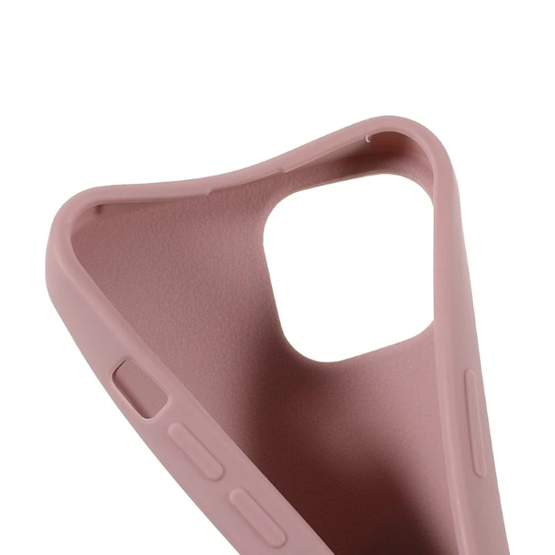 Kryt na iPhone 13 Mini gumový se šňůrkou na krk stararůžový