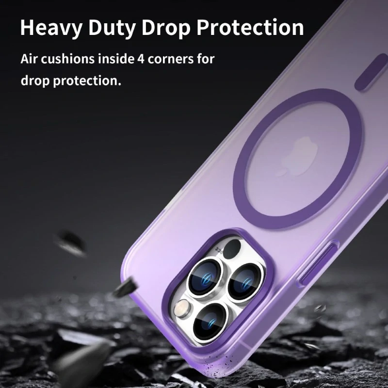 Kryt na iPhone 13 Pro gumový Candy (podpora MagSafe) fialový