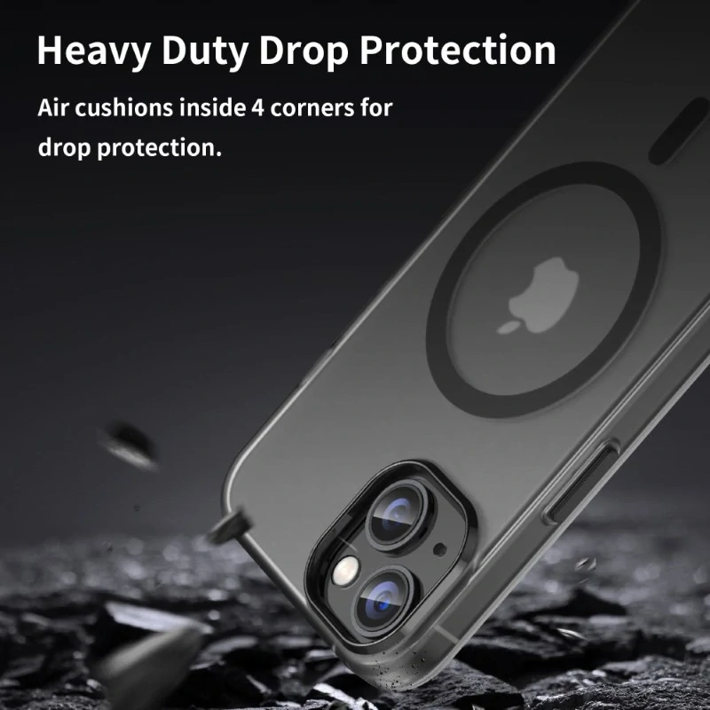 Kryt na iPhone 14 gumový Candy (podpora MagSafe) černý