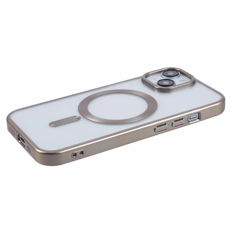 Kryt na iPhone 14 gumový s podporou MagSafe šedý