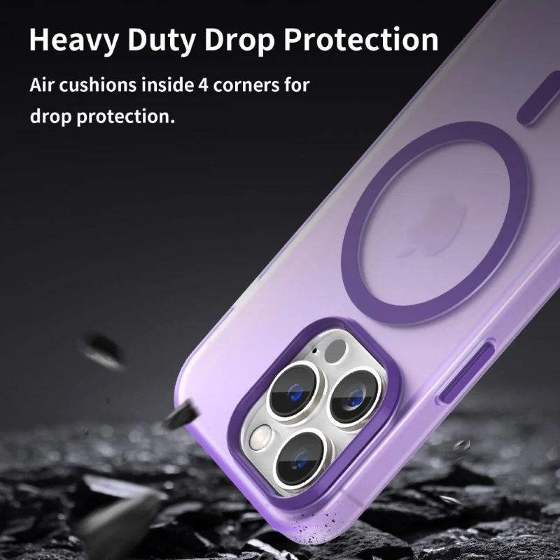 Kryt na iPhone 14 Pro gumový Candy (podpora MagSafe) fialový