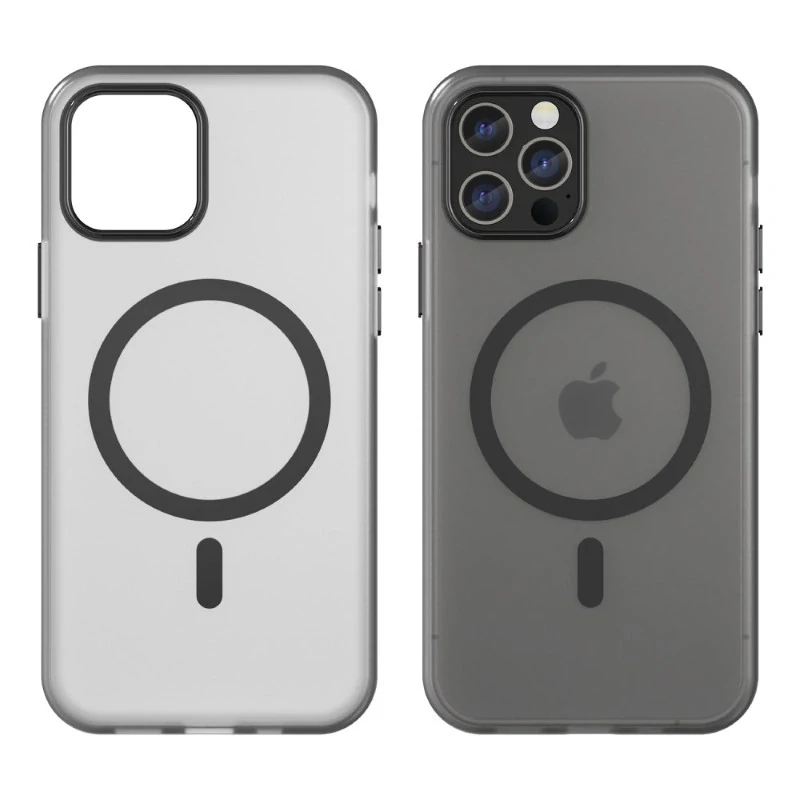 Kryt na iPhone 12 / 12 Pro gumový Candy (podpora MagSafe) černý