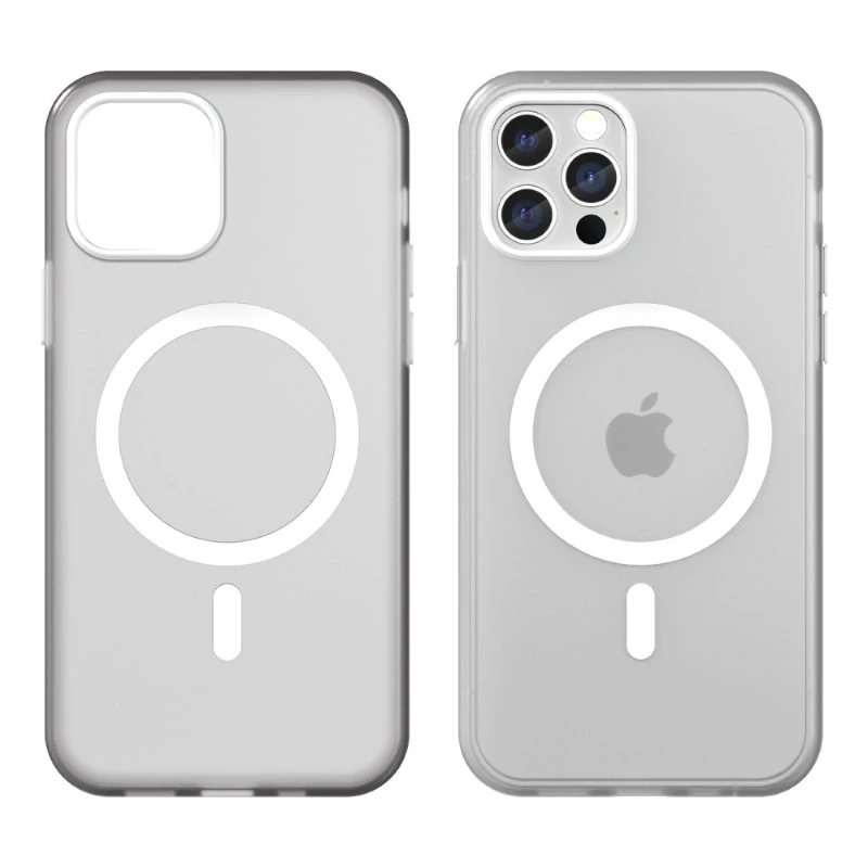 Kryt na iPhone 12 / 12 Pro gumový Candy (podpora MagSafe) bílý