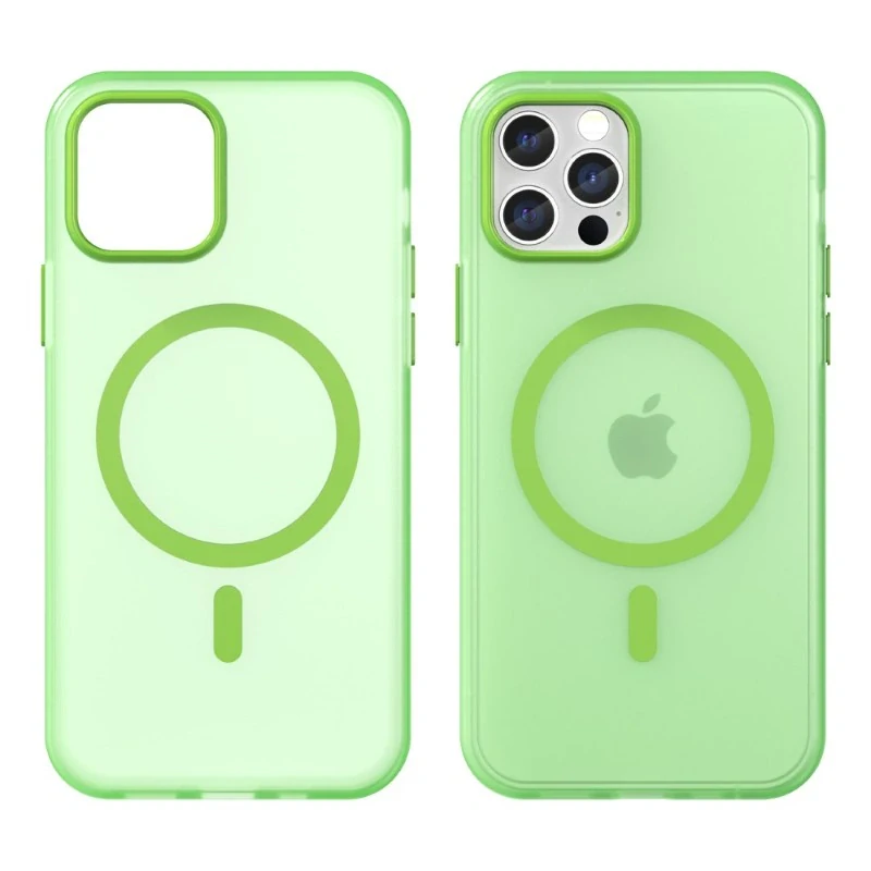 Kryt na iPhone 12 / 12 Pro gumový Candy (podpora MagSafe) zelený