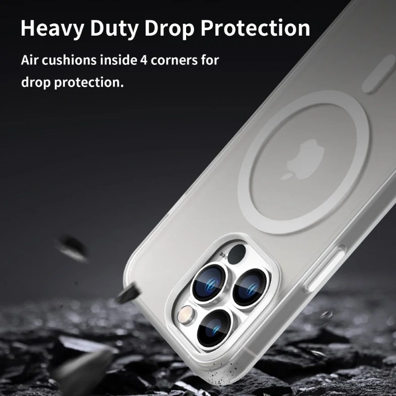 Kryt na iPhone 13 Pro Max gumový Candy (podpora MagSafe) bílý