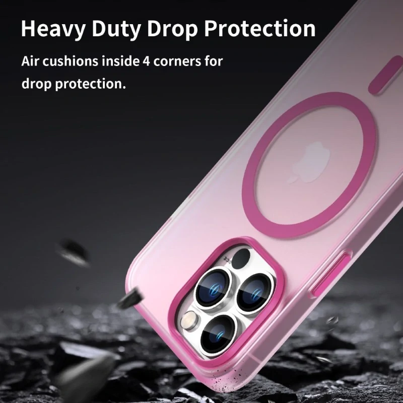 Kryt na iPhone 13 Pro Max gumový Candy (podpora MagSafe) růžový