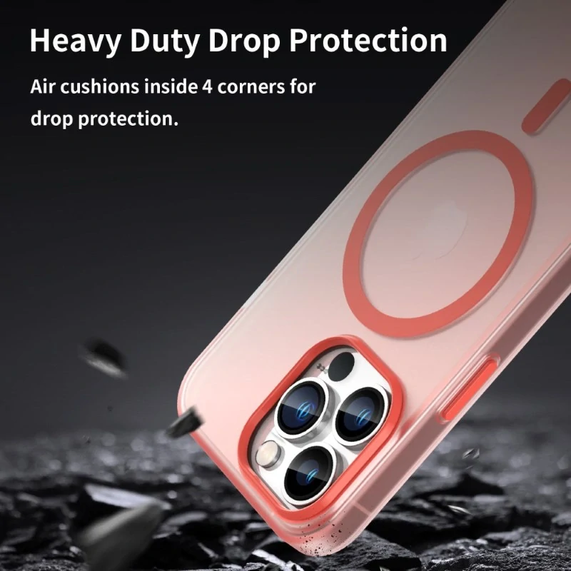 Kryt na iPhone 13 Pro Max gumový Candy (podpora MagSafe) červený