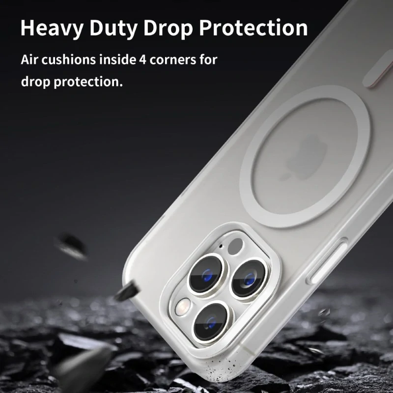 Kryt na iPhone 14 Pro Max gumový Candy (podpora MagSafe) bílý