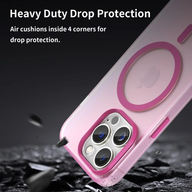 Kryt na iPhone 14 Pro Max gumový Candy (podpora MagSafe) růžový