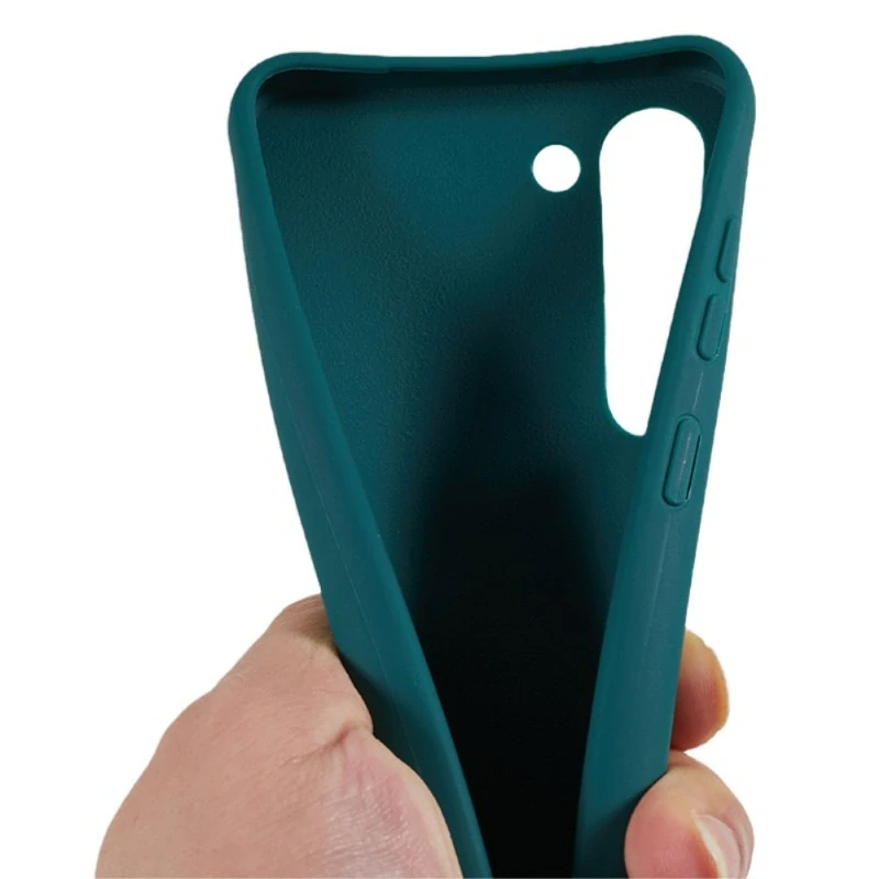 Kryt na Samsung Galaxy S23 gumový se šňůrkou na krk zelený