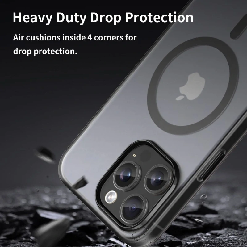 Kryt na iPhone 15 Pro Max gumový Candy (podpora MagSafe) černý