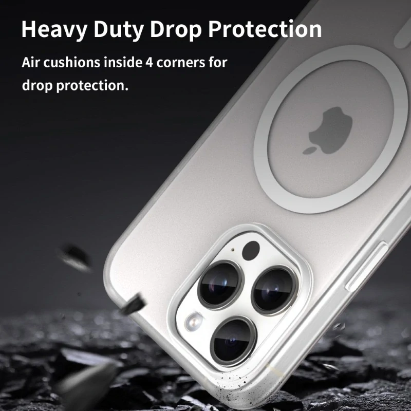 Kryt na iPhone 15 Pro Max gumový Candy (podpora MagSafe) bílý