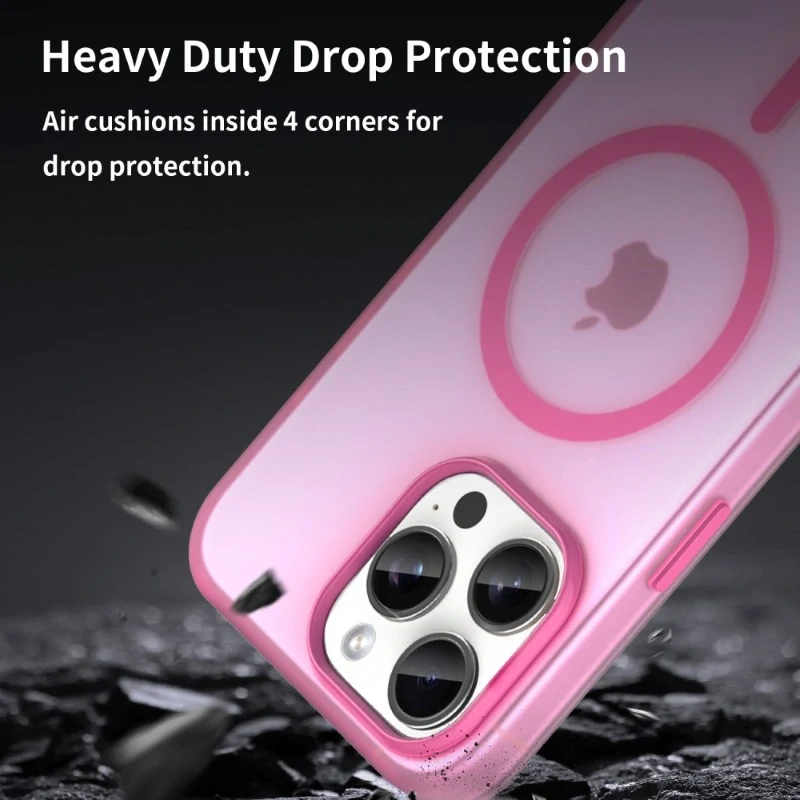 Kryt na iPhone 15 Pro Max gumový Candy (podpora MagSafe) růžový