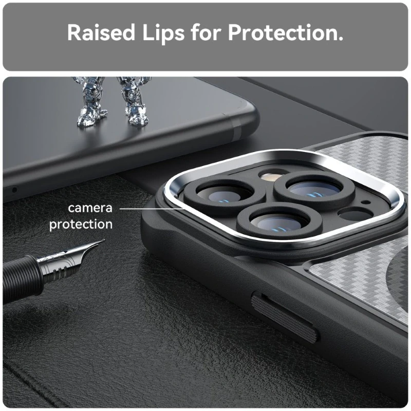 Kryt na iPhone 15 Pro Max odolný s podporou Magsafe černý
