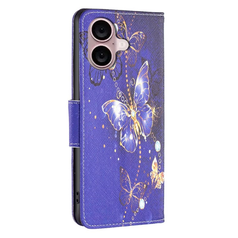 Pouzdro pro iPhone 16 Motýl fialové
