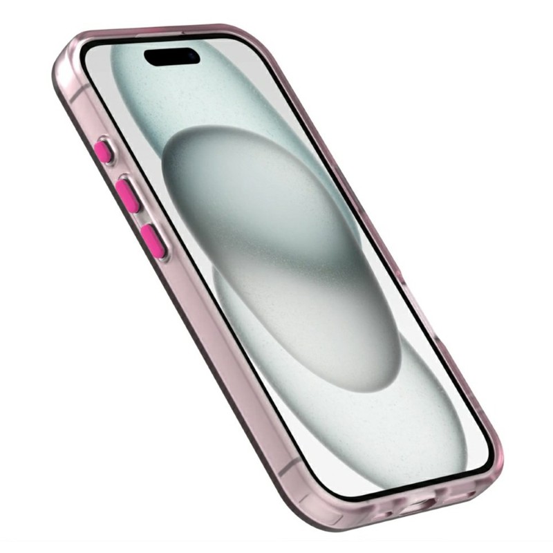 Kryt na iPhone 16 gumový Candy (podpora MagSafe) růžový