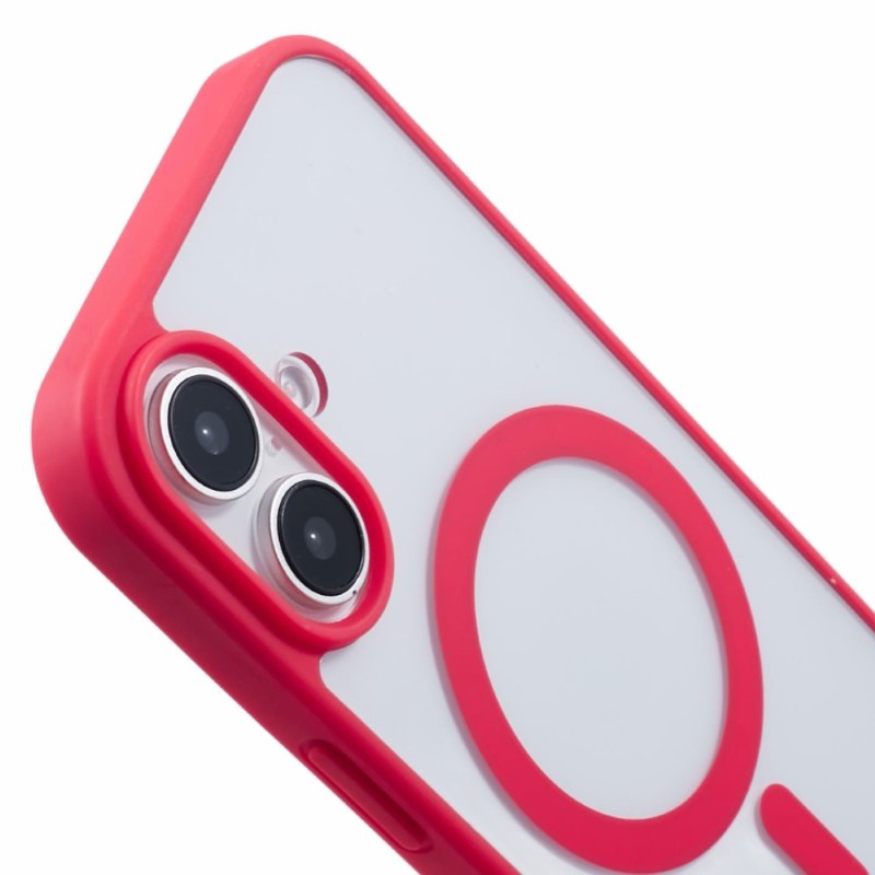 Kryt na iPhone 16 matný s podporou MagSafe červený
