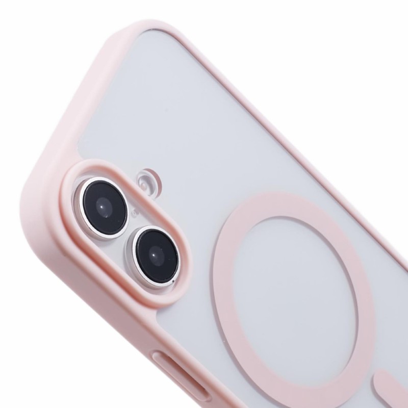 Kryt na iPhone 16 matný s podporou MagSafe růžový