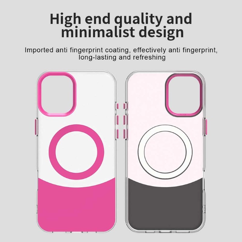 Kryt na iPhone 16 Split s podporou Magsafe růžový