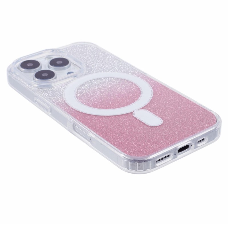 Kryt na iPhone 16 Pro Glitter s podporou MAGSAFE růžový