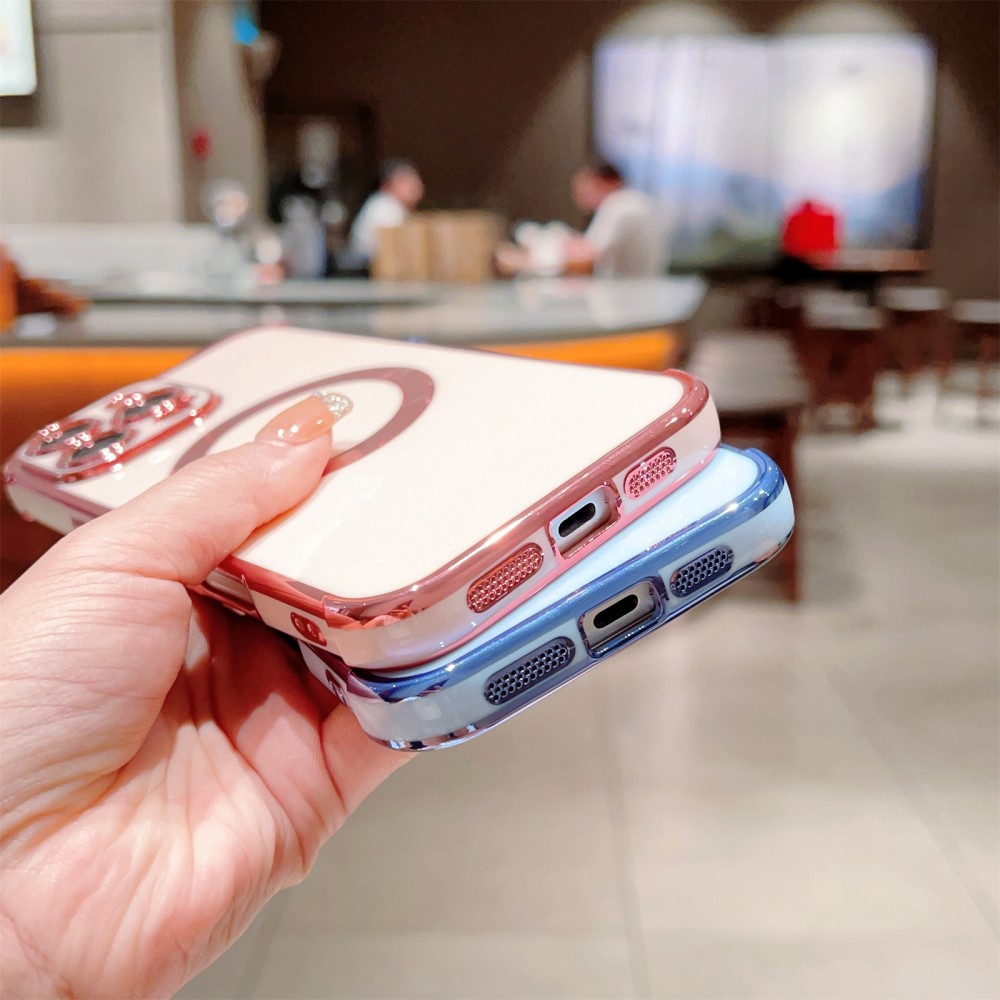 Kryt na iPhone 16 Pro Luxury s podporou MAGSAFE fialový