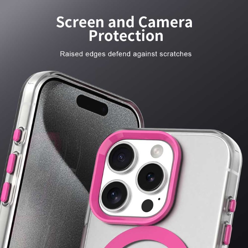 Kryt na iPhone 16 Pro Split s podporou Magsafe růžový