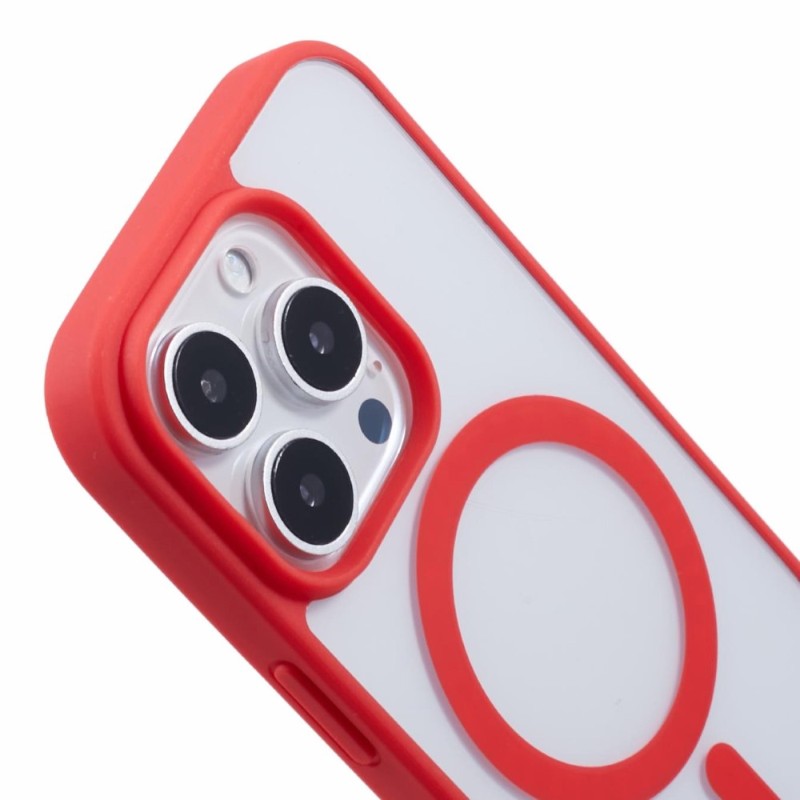 Kryt na iPhone 16 Pro matný s podporou MagSafe červený