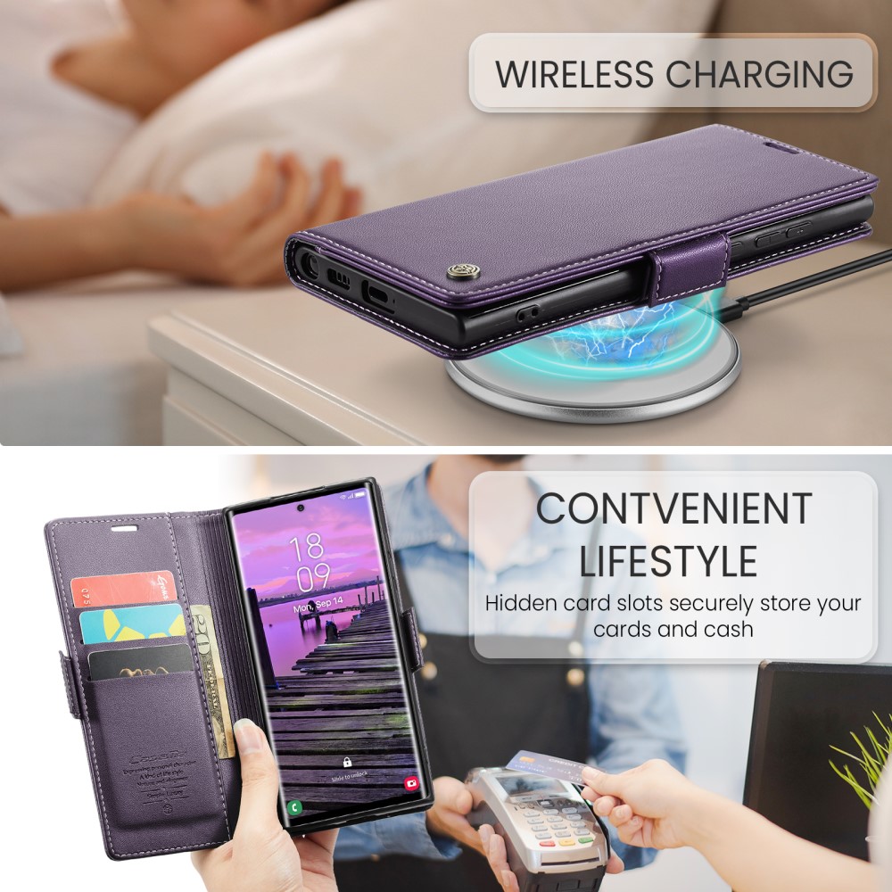 Pouzdro na Samsung Galaxy S25 Ultra CASEME smooth fialové