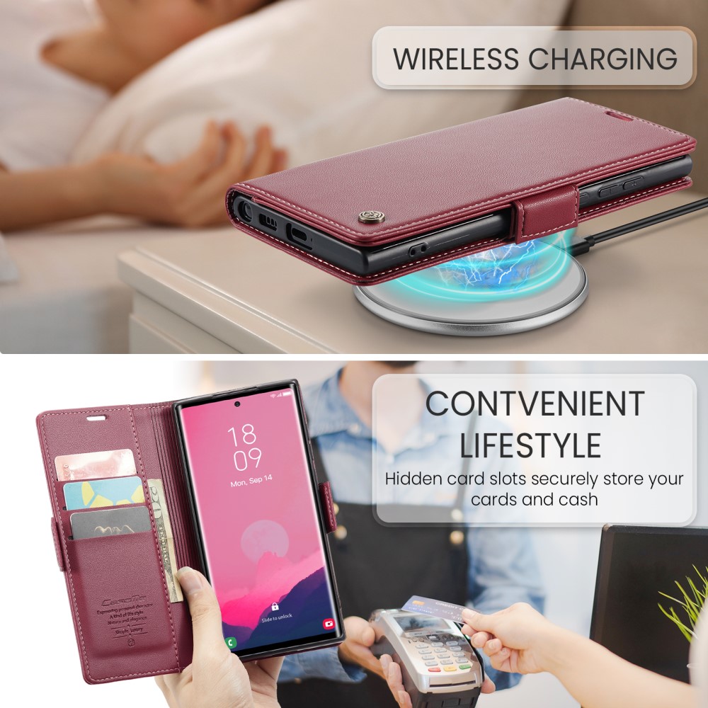 Pouzdro na Samsung Galaxy S25 Ultra CASEME smooth červené