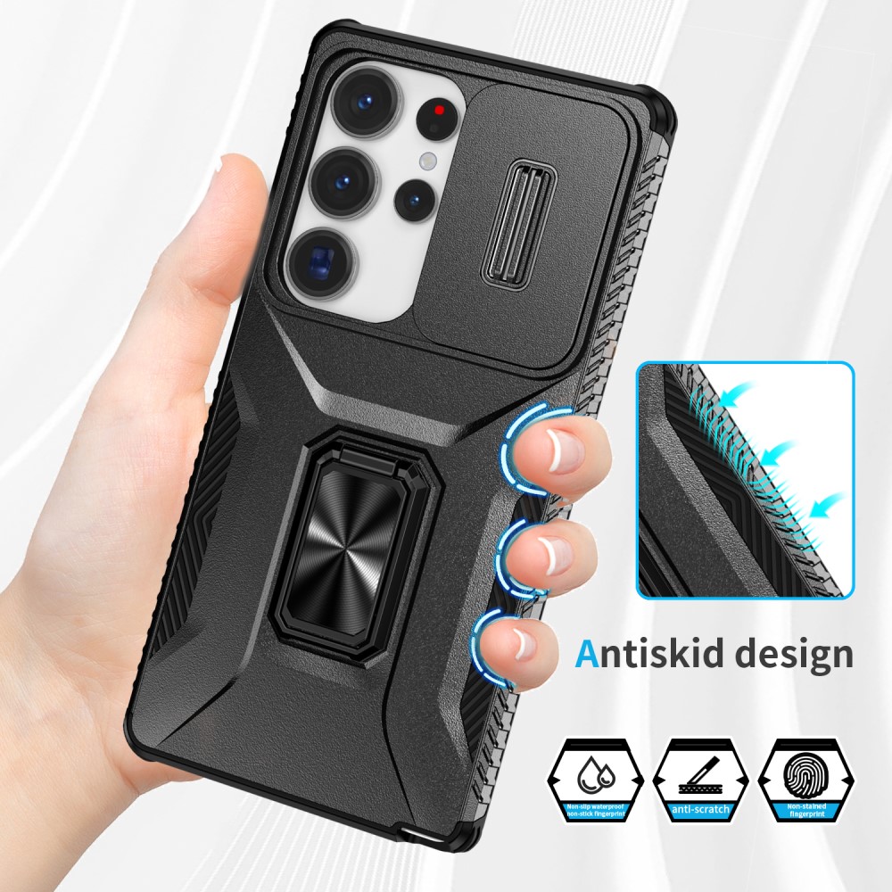 Kryt na Samsung Galaxy S25 Ultra odolný s krytkou na fotoaparát černý