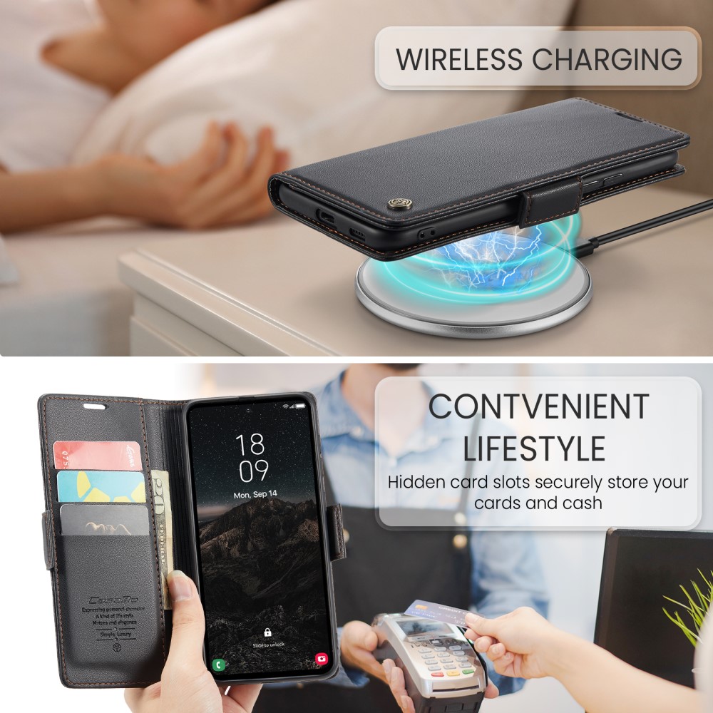 Pouzdro na Samsung Galaxy S25 CASEME smooth černé