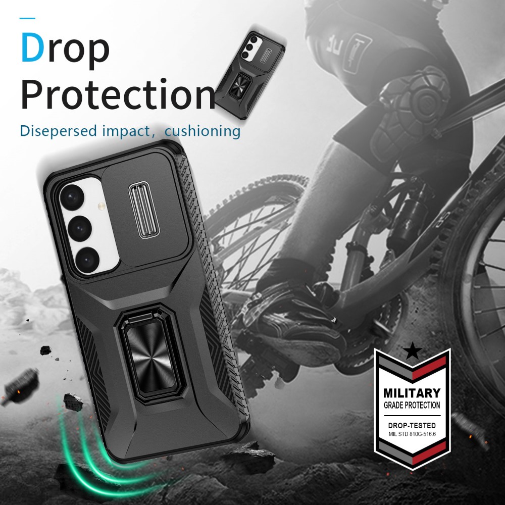 Kryt na Samsung Galaxy S25 odolný s krytkou na fotoaparát černý