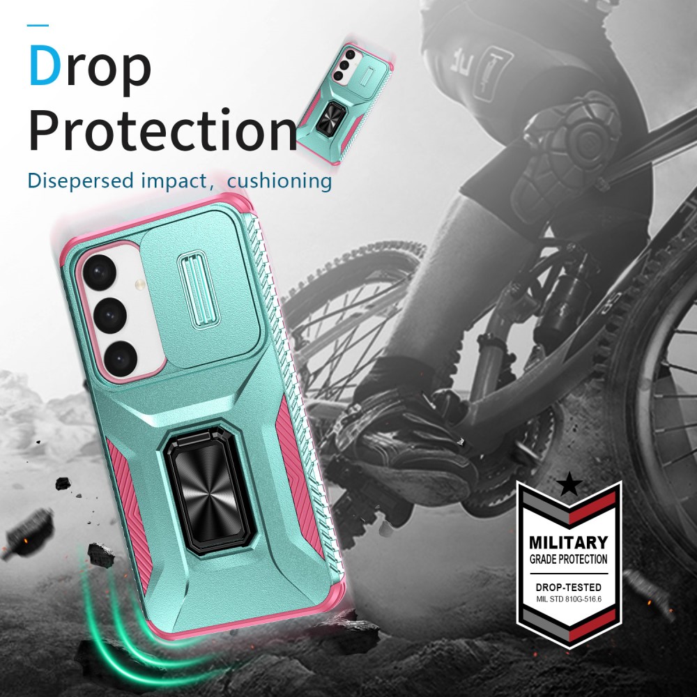 Kryt na Samsung Galaxy S25 odolný s krytkou na fotoaparát světle modrý