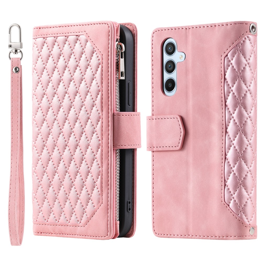 Pouzdro na Samsung Galaxy S25 Luxury Double Layer růžové