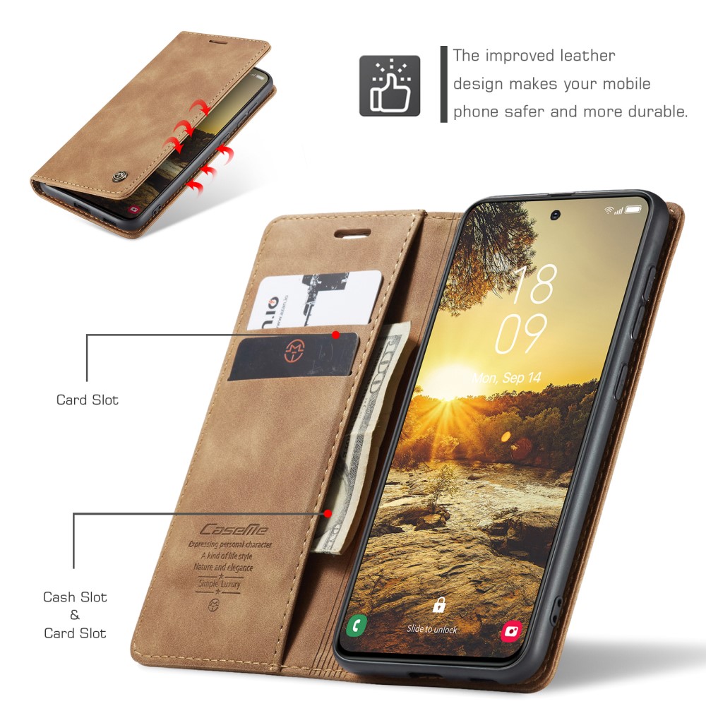 Pouzdro na Samsung Galaxy S25 CASEME světle hnědé