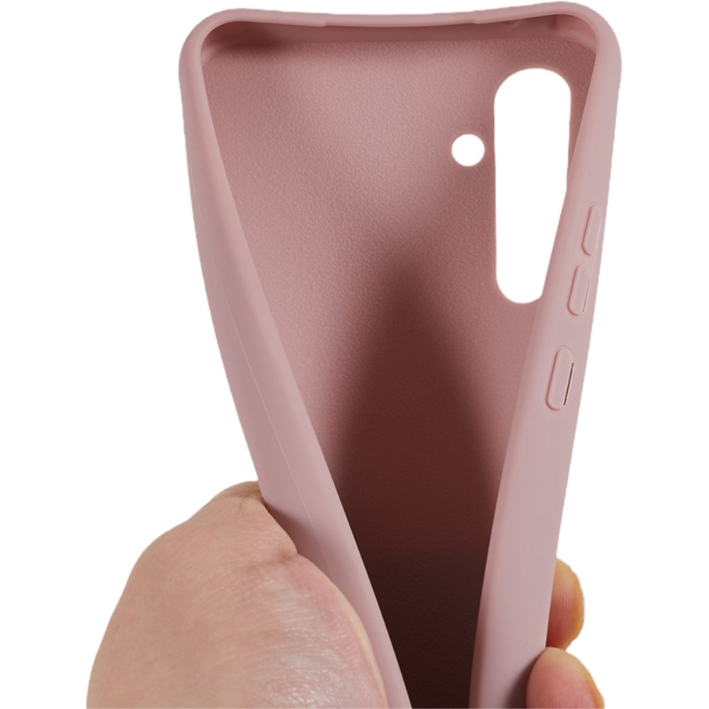 Kryt na Samsung Galaxy S25 gumový se šňůrkou na krk starorůžový