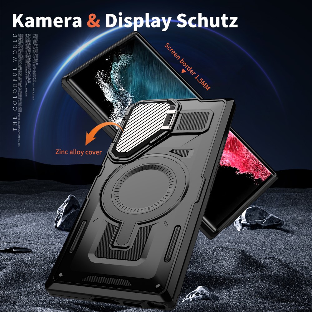 Kryt na Samsung Galaxy S23 Ultra s krytkou na fotoaparát černý