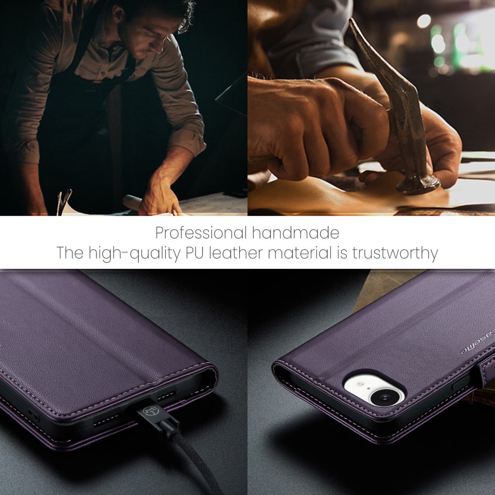 Pouzdro na iPhone 16E CASEME Smooth fialové