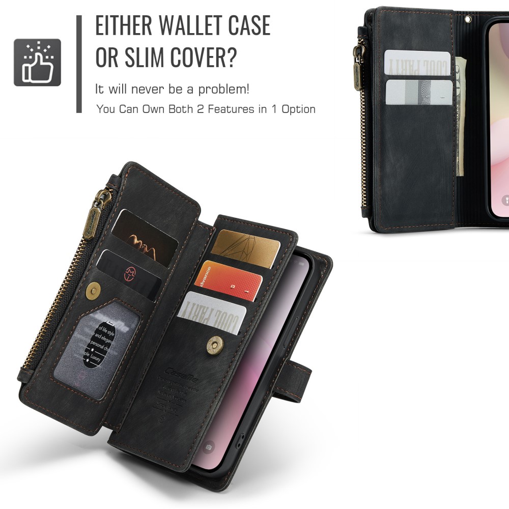 Pouzdro pro iPhone 16E CASEME Luxury Double Layer černé