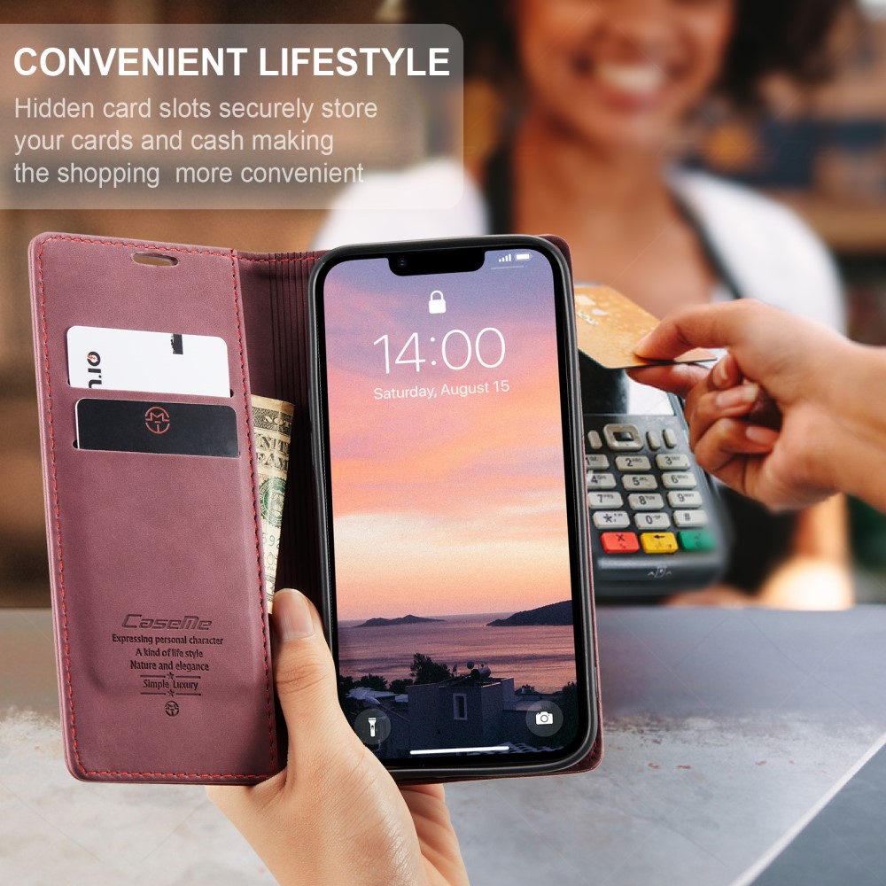 Pouzdro CASEME pro iPhone 16E červené